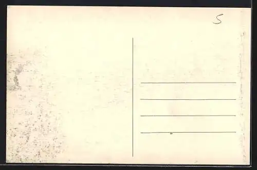 AK Fontaine du Berger, Orgines, camp et vue du village avec montagne en arrière-plan