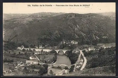 AK Menat, Panorama des deux Ponts de Menat