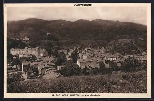 AK Durtol, Vue générale du village et des collines environnantes