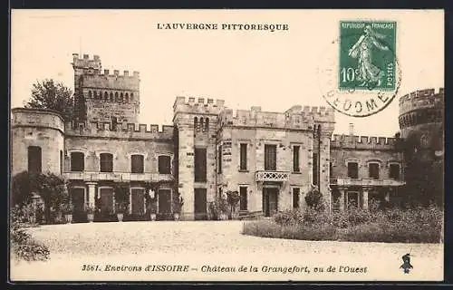 AK Issoire, Château de la Grangefort, vue de l`ouest