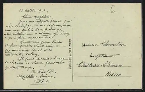 AK Issoire, Château de la Grangefort, vue de l`ouest