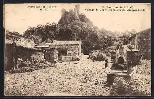 AK Coppel, Village et ruines du Château féodal