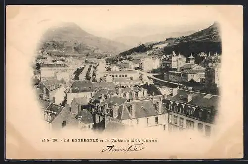 AK La Bourboule, Vue de la vallée du Mont-Dore