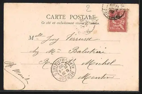 AK La Bourboule, Établissement Thermal et calèche devant le bâtiment