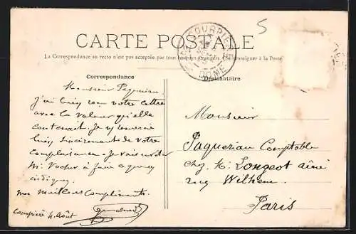 AK Courpière, Le Pont du Chemin de Fer et la Dore