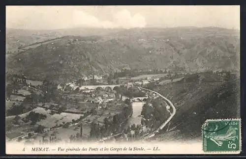 AK Menat, Vue générale des Ponts et les Gorges de la Sioule