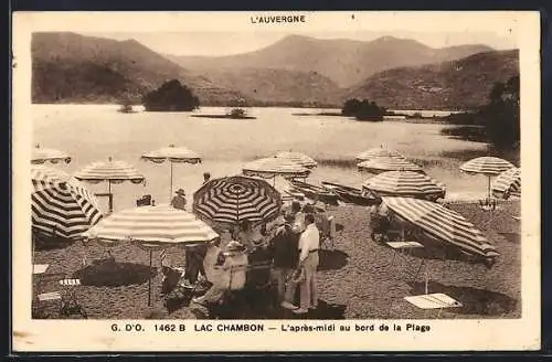 AK Lac Chambon, L`après-midi au bord de la plage