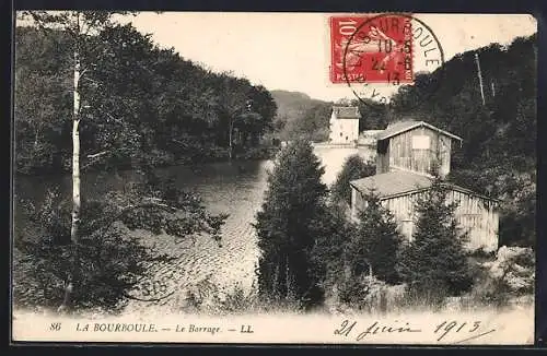 AK La Bourboule, Le Barrage et paysage forestier