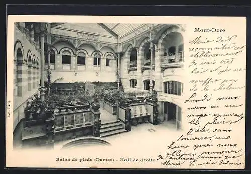 AK Mont-Dore, Bains de pieds (Dames), Hall de droite