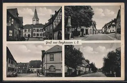 AK Berghausen i. B., Strassenpartien, Gasthaus Bären