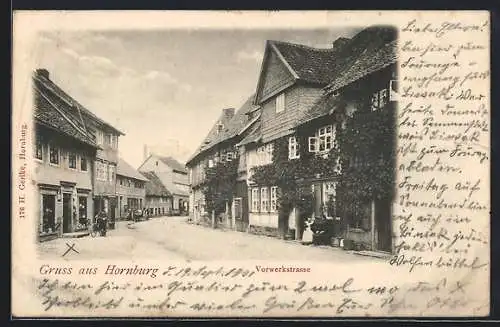 AK Hornburg / Harz, Partie in der Vorwerkstrasse