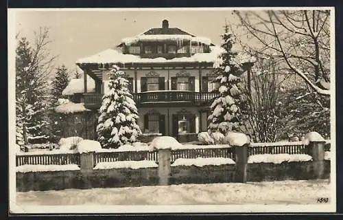 AK Partenkirchen, Hotel Haus Inge im Schnee