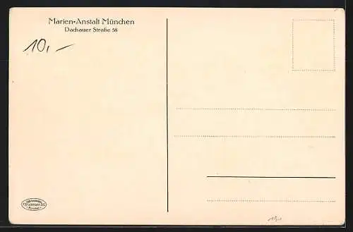 AK München, Marien-Anstalt in der Dachauer Strasse 58