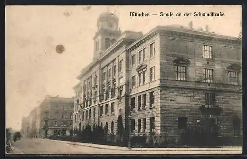 AK München, Schule an der Schwindstrasse