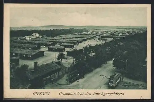 AK Giessen, Gesamtansicht des Durchgangslagers der heimgekehrten Kriegsgefangenen