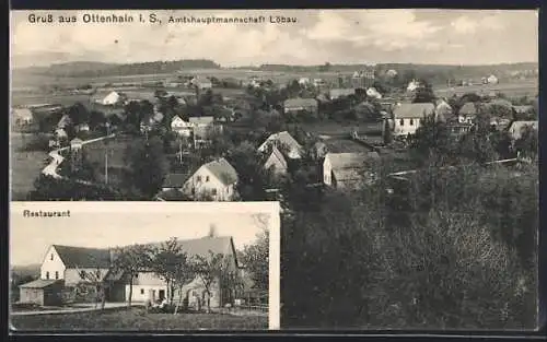 AK Ottenhain i. S., Restaurant und Totalansicht