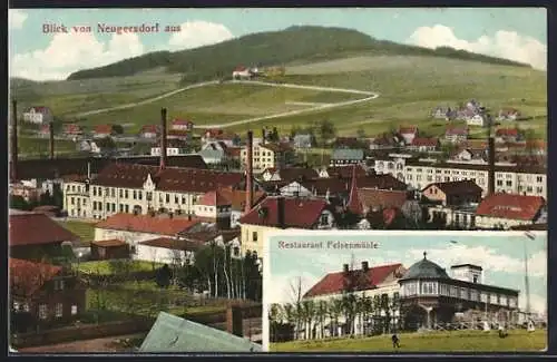 AK Neugersdorf / Sachsen, Restaurant Felsenmühle und Totalansicht