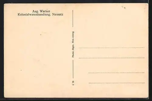 AK Neusatz / Württ., Partie am Schulhaus