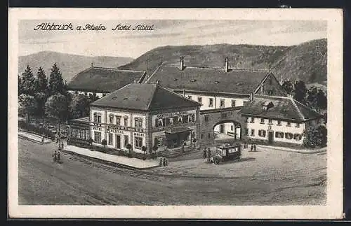 AK Albbruck a. Rhein, Hotel Albtal aus der Vogelschau