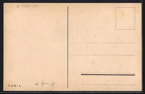 AK Falkenstein i. V., Die 5 durch Hölz niedergebrannten Villen im April 1920, Portrait M. Hölz
