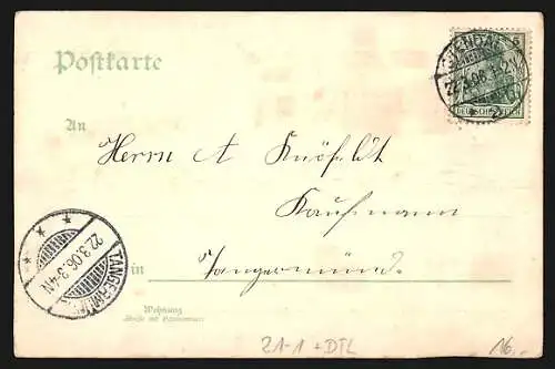 Lithographie Berlin, Reichstagsgebäude mit Bismarck-Denkmal u. Brandenburger Thor, Halt gegen das Licht