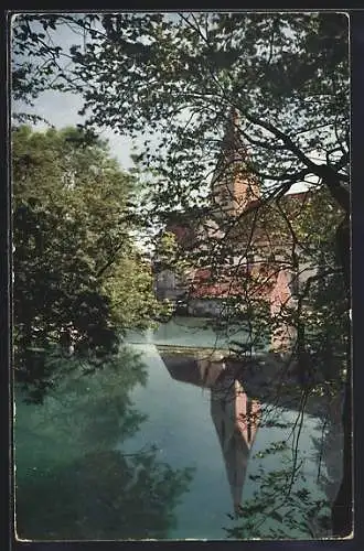 AK Blaubeuren, Blautopf mit Klosterkirche