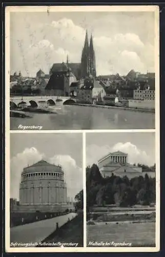 AK Regensburg, Walhalla, Befreiungshalle Kelheim