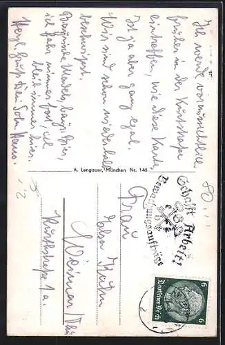 AK München, Rathaus mit Frauenkirche