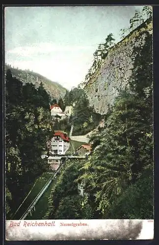 AK Bad Reichenhall, Gebäude am Nesselgraben