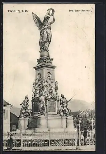 AK Freiburg i. B., Ansicht vom Siegesdenkmal