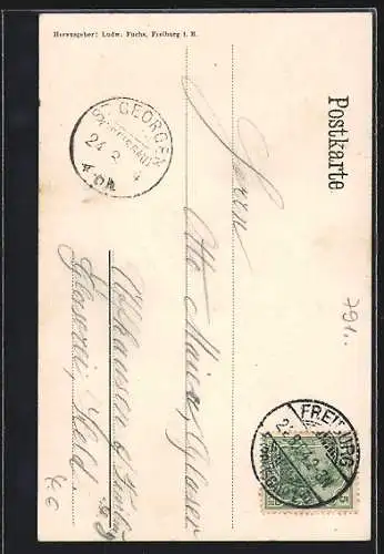 AK Freiburg i. B., Ansicht vom Siegesdenkmal