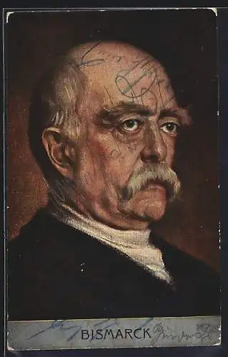 Künstler-AK Portrait von Bismarck