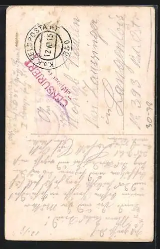 AK Österreichischer Soldat in Uniform und seine Liebste