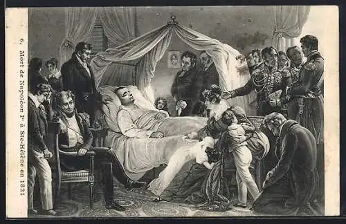 AK Mort de Napoleon à Ste-Hélène, 1821