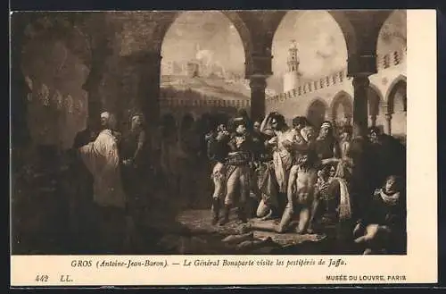 AK Gros, Napoleon visite les pestiférés de Jaffa