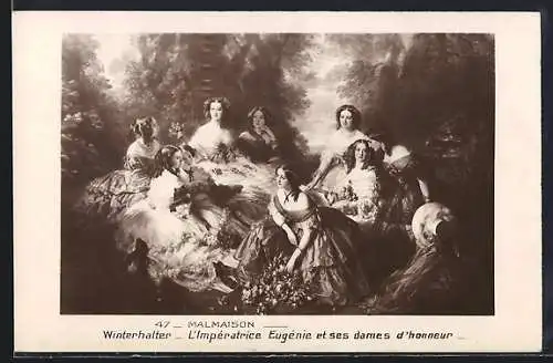 AK Winterhalter, L`Imperatrice Eugenie et ses dames d`honneur