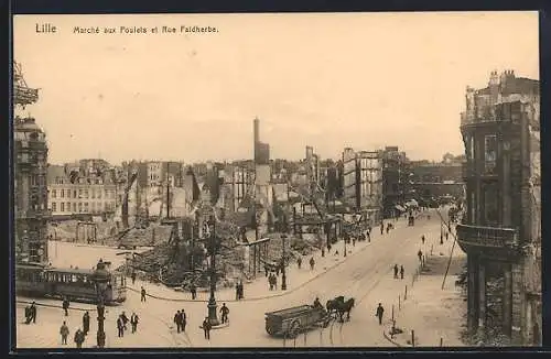 AK Lille, Marché aux Poulets et Rue Faidherbe