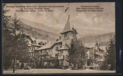 AK Bühlertal /Schwarzw., Kurhaus Hundseck