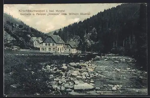 AK Kirschbaumwasen i. bad. Murgtal, Gasthaus Waldeck, Bes. Wilhelm Bäuerle