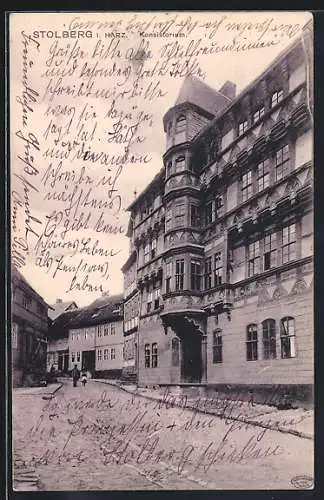 AK Stolberg /Harz, Konsistorium mit Strasse