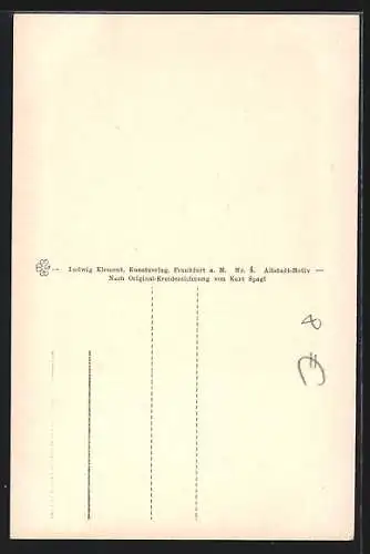 Künstler-AK Alt-Frankfurt, Schirne