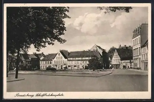 AK Rendsburg, Partie am Schiffbrückenplatz