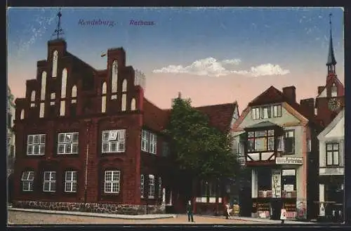 AK Rendsburg, Restaurant von Heinrich Schaar am Rathaus