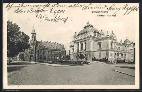 AK Rendsburg, Stadthalle und Post