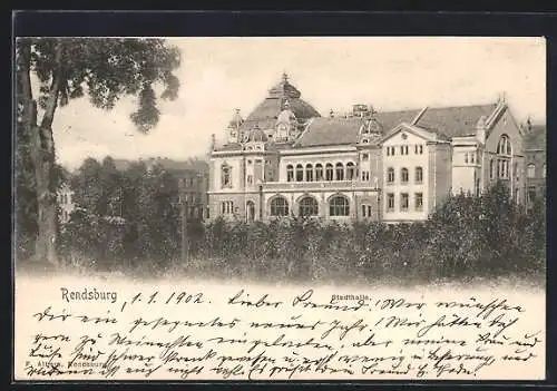 AK Rendsburg, Blick zur Stadthalle