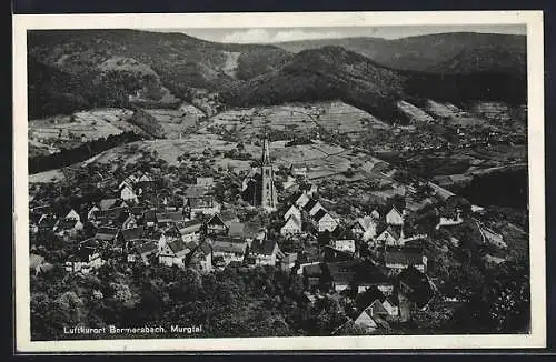 AK Bermersbach /Murgtal, Teilansicht mit Kirche