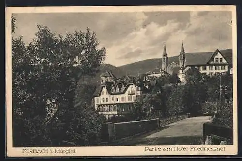 AK Forbach /Bad. Schwarzwald, Hotel und Pension Friedrichshof W. Wunsch