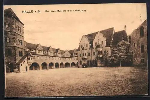 AK Halle a. S., Das neue Museum in der Moritzburg