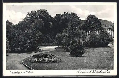 AK Nienburg /Weser, Anlagen an der Hindenburgschule