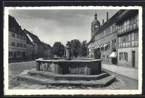 AK Sangerhausen, Markt mit Brunnen